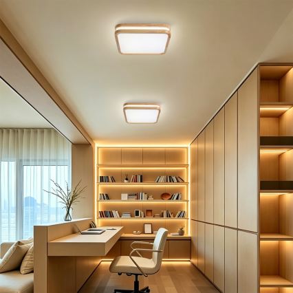 BRILAGI - LED griestu gaismeklis MOLINA SQUARE LED/32W/230V 3000/4000/6000K ozols 30x30 cm