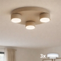 Brilagi - LED griestu gaismeklis MONO 3xGX53/13W/230V Ø 30 cm, bēšs