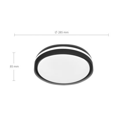 Brilagi - LED griestu gaismeklis NAOMI LED/24W/230V Ø 28,5 cm melns