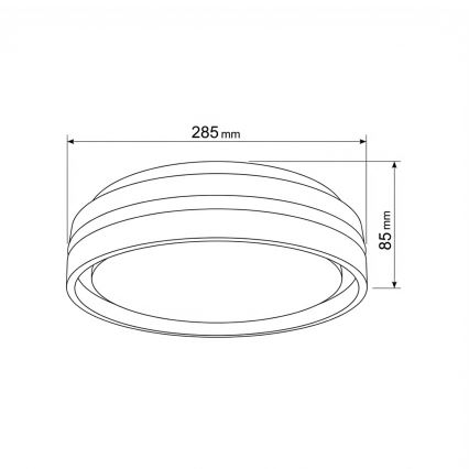 Brilagi - LED griestu gaismeklis NAOMI LED/24W/230V Ø 28,5 cm melns