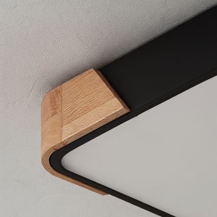 Brilagi - LED griestu gaismeklis PILANA LED/24W/230V ozols/melns 32x32 cm