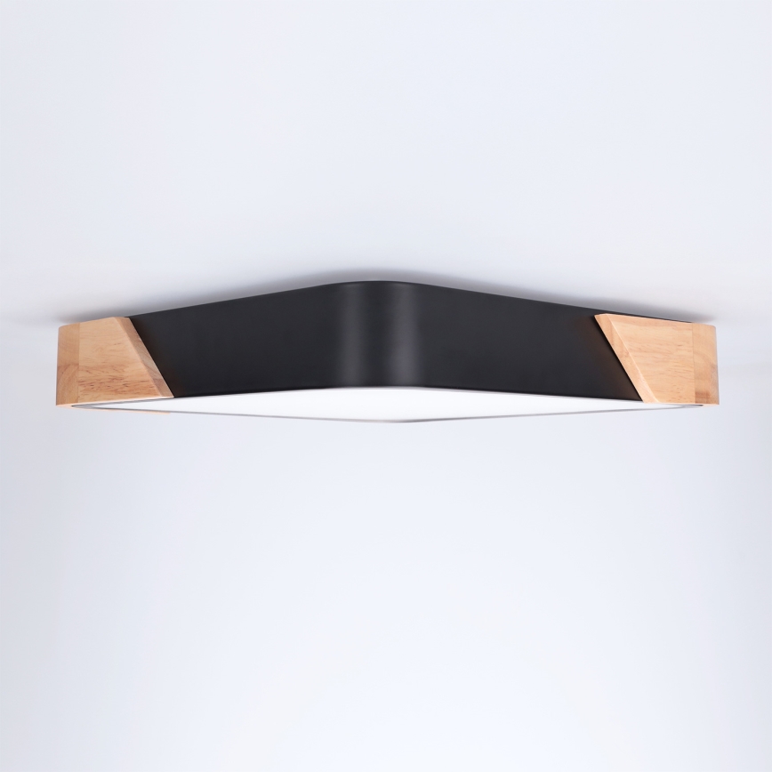 Brilagi - LED griestu gaismeklis PILANA LED/24W/230V ozols/melns 32x32 cm