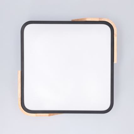 Brilagi - LED griestu gaismeklis PILANA LED/24W/230V ozols/melns 32x32 cm