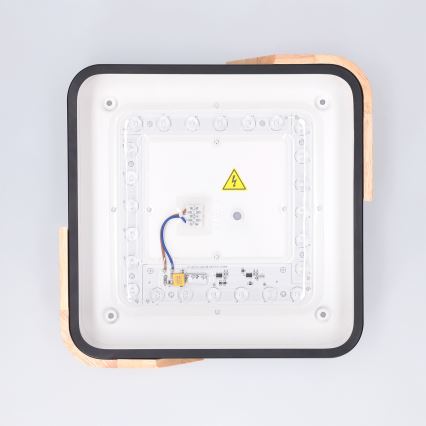 Brilagi - LED griestu gaismeklis PILANA LED/24W/230V ozols/melns 32x32 cm