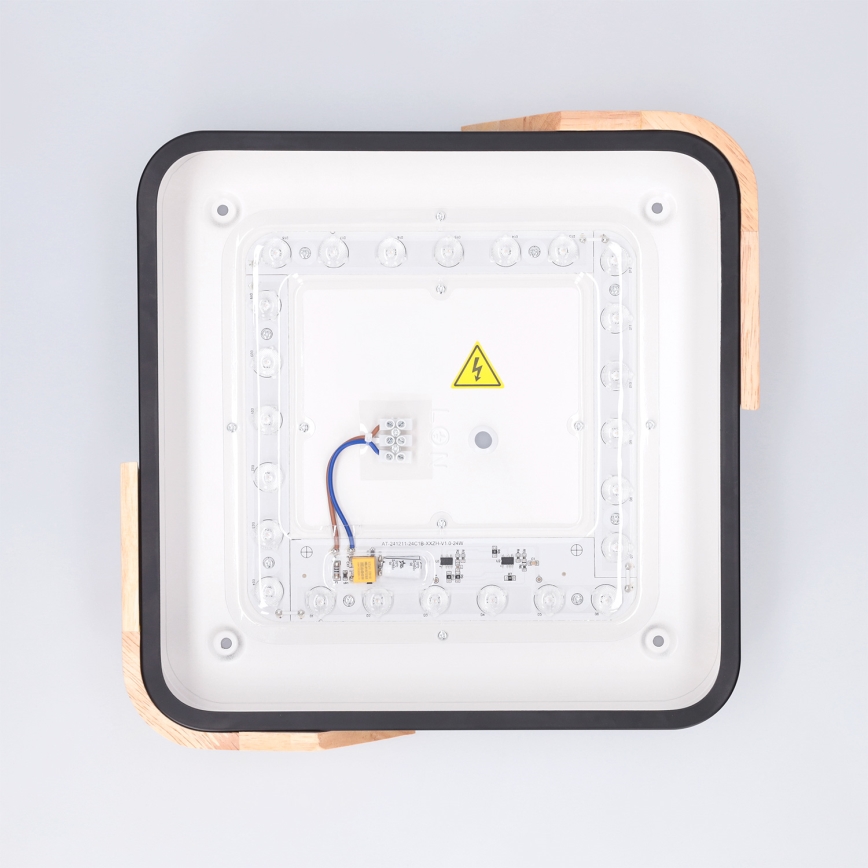 Brilagi - LED griestu gaismeklis PILANA LED/24W/230V ozols/melns 32x32 cm