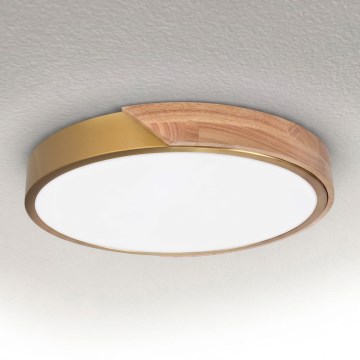 BRILAGI - LED griestu gaismeklis PILANA LED/24W/230V ozols/zelts Ø 30 cm