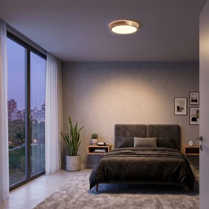 BRILAGI - LED griestu gaismeklis PILANA LED/24W/230V ozols/zelts Ø 30 cm