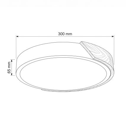 BRILAGI - LED griestu gaismeklis PILANA LED/24W/230V ozols/zelts Ø 30 cm