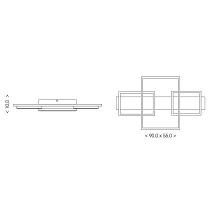 BRILAGI - LED griestu gaismeklis PLANK LED/35W/230V 4000K 55x90 cm koka