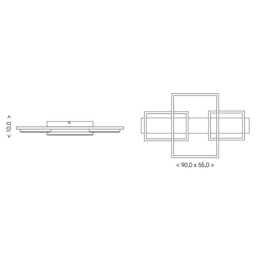 BRILAGI - LED griestu gaismeklis PLANK LED/35W/230V 4000K 55x90 cm koka