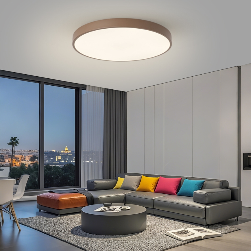 Brilagi - LED griestu gaismeklis POOL LED/100W/230V 3000/4000/6000K diametrs 80 cm brūns