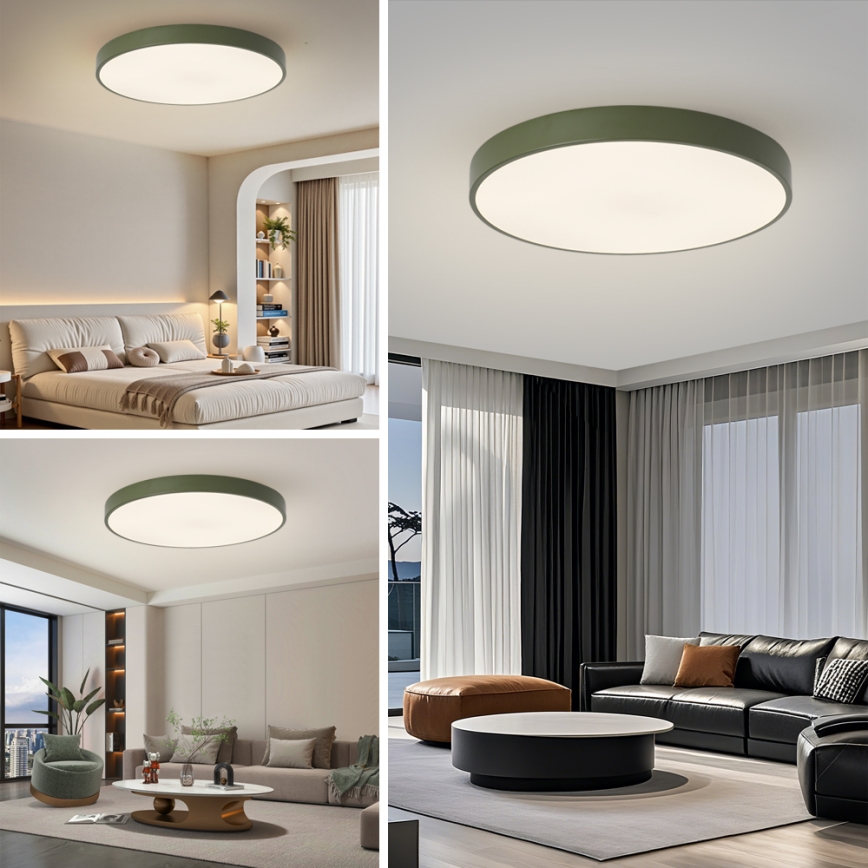 Brilagi - LED griestu lampa POOL LED/100W/230V 3000/4000/6000K Ø 80 cm zaļa