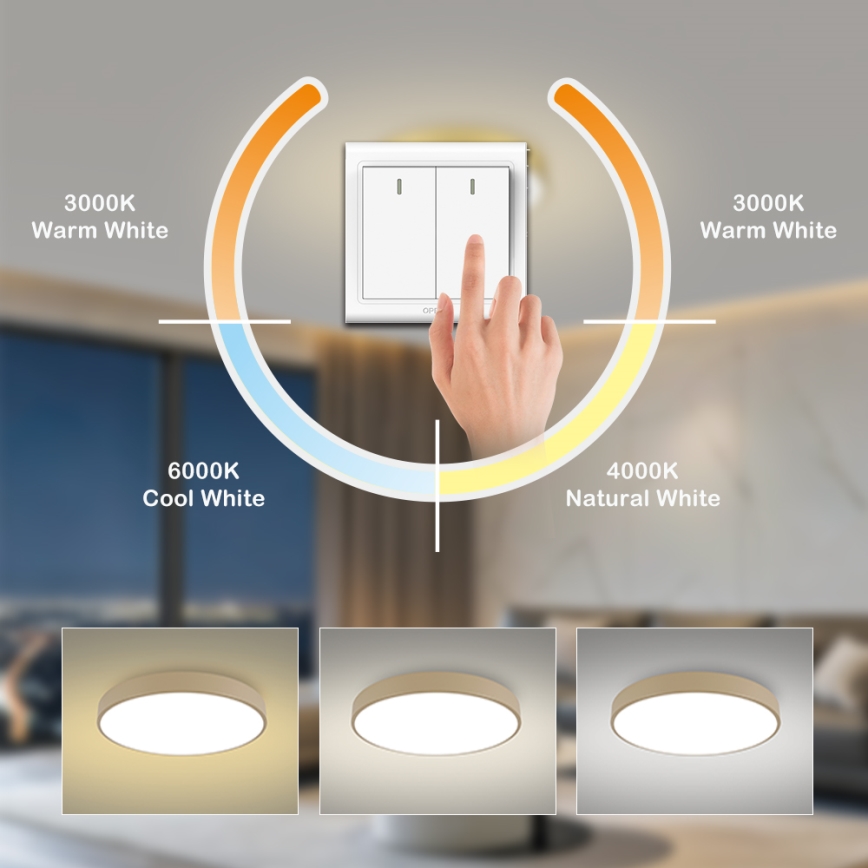 Brilagi - LED griestu lampa POOL LED/100W/230V 3000/4500/6000K Ø 80 cm bēša