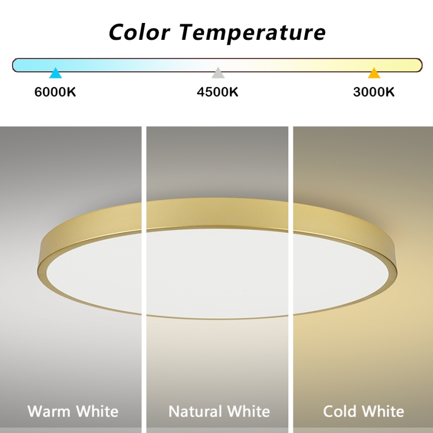 Brilagi - LED griestu lampa POOL LED/180W/230V 3000/4000/6000K diam. 120 cm zelta