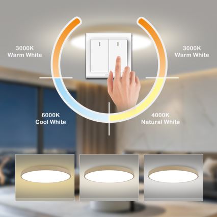 Brilagi - LED griestu lampa POOL LED/180W/230V 3000/4500/6000K Ø 120 cm bēša