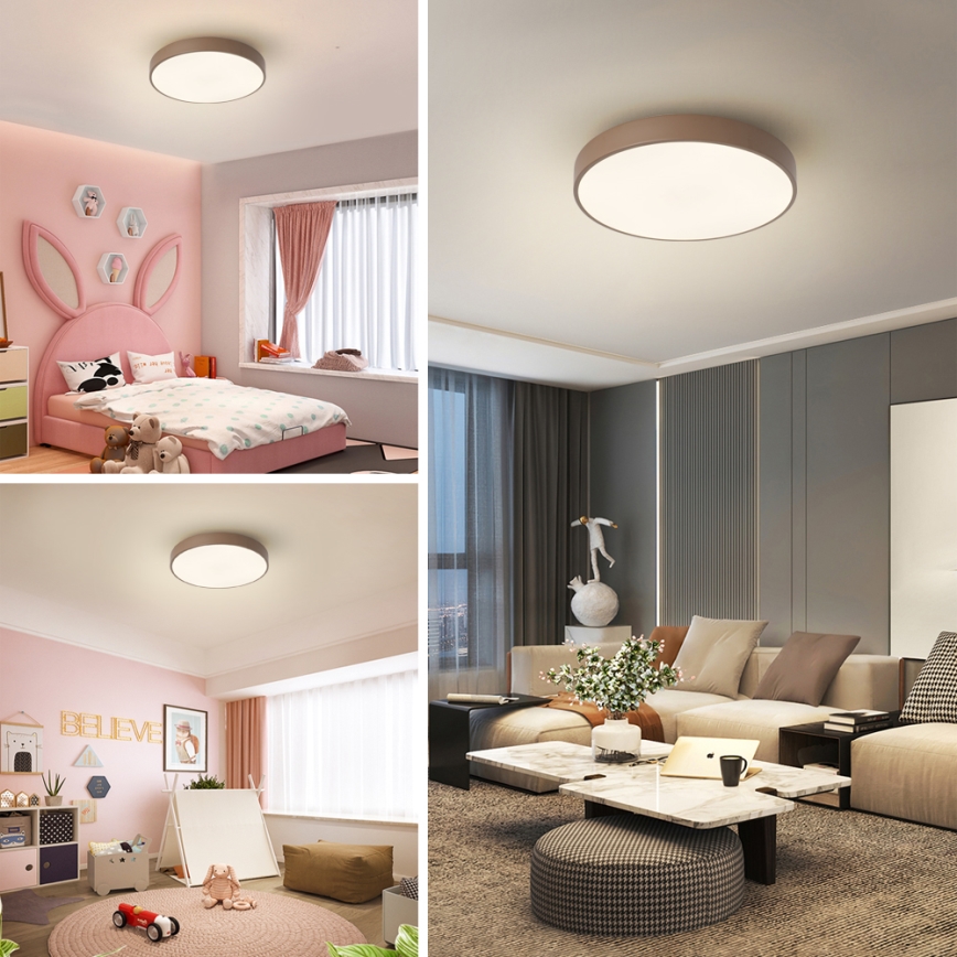 Brilagi - LED griestu lampa POOL LED/36W/230V 3000/4000/6000K Ø 30 cm brūna