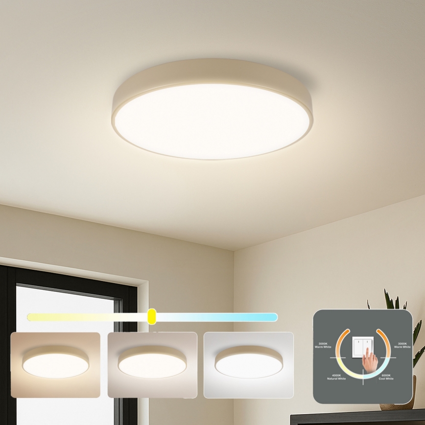 Brilagi - LED griestu gaismeklis POOL LED/36W/230V 3000/4500/6000K Ø 30 cm bēša