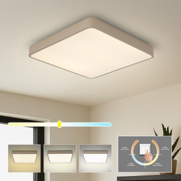 Brilagi - LED griestu gaismeklis POOL LED/48W/230V 3000/4000/6000K 50x50 cm bēšs