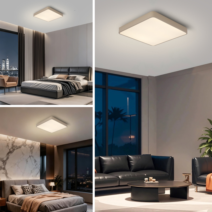 Brilagi - LED griestu gaismeklis POOL LED/48W/230V 3000/4500/6000K 50x50 cm bēšs