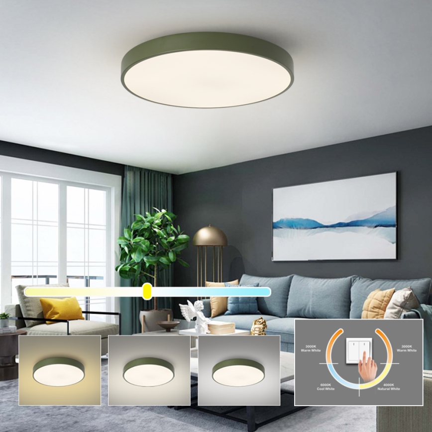 Brilagi - POOL LED griestu gaismeklis, 60W, 230V, 3000/4000/6000K, Ø 60 cm, zaļš