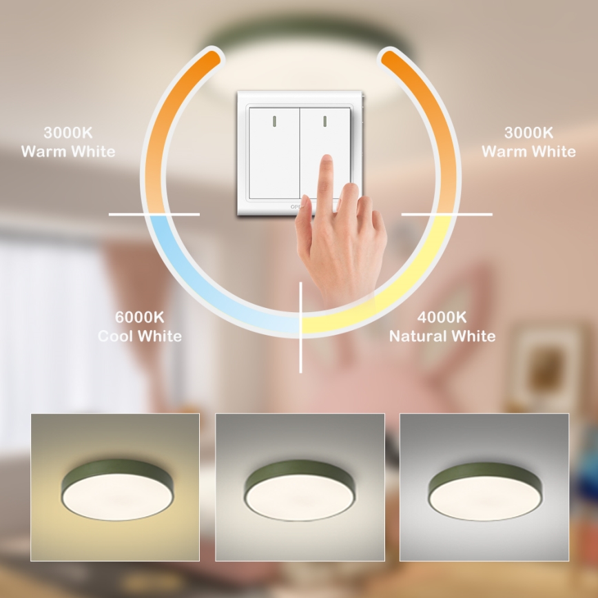 Brilagi - POOL LED griestu gaismeklis, 60W, 230V, 3000/4000/6000K, Ø 60 cm, zaļš