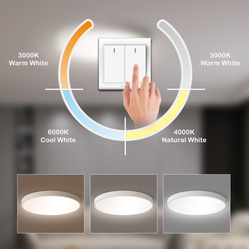 Brilagi - LED griestu gaismeklis POOL LED/60W/230V 3000/4500/6000K 50 cm balts