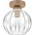 BRILAGI - LED Griestu gaismeklis RETRO GLASS 1xE27/60W/230V Ø 18 cm bēšs/caurspīdīgs