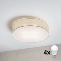 Brilagi - LED griestu gaismeklis SIRIJA 4xE27/15W/230V Ø 60 cm krēmkrāsains