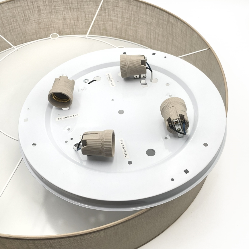 Brilagi - LED griestu gaismeklis SIRIJA 4xE27/60W/230V Ø 60 cm bēšs