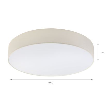 Brilagi - LED griestu gaismeklis SIRIJA 6xE27/60W/230V Ø 80 cm krēmkrāsains