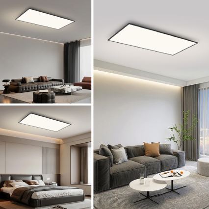 Brilagi - SLIMFRAME LED griestu gaismeklis LED/80W/230V 120x60 cm 3000/4000/6000K melns