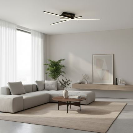 Brilagi - LED griestu gaismeklis STRIPES LED/30W/230V 51x78 cm melns