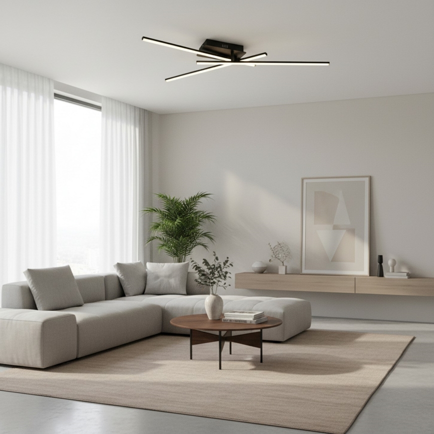 Brilagi - LED griestu gaismeklis STRIPES LED/30W/230V 51x78 cm melns