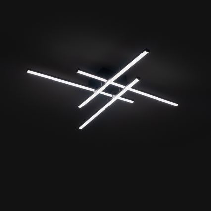 Brilagi - LED griestu gaismeklis STRIPES LED/37W/230V 68x68 cm melns