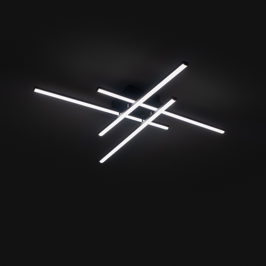 Brilagi - LED griestu gaismeklis STRIPES LED/37W/230V 68x68 cm melns