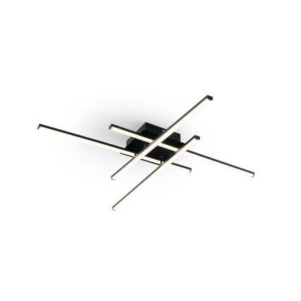 Brilagi - LED griestu gaismeklis STRIPES LED/37W/230V 68x68 cm melns