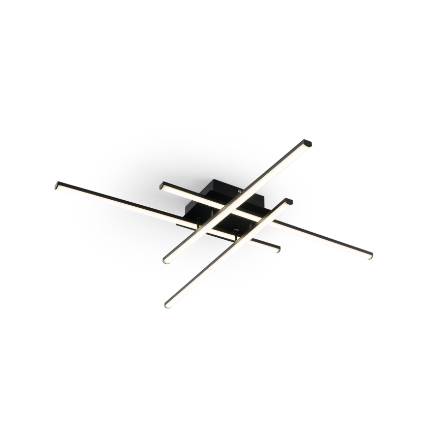 Brilagi - LED griestu gaismeklis STRIPES LED/37W/230V 68x68 cm melns