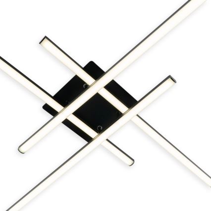 Brilagi - LED griestu gaismeklis STRIPES LED/37W/230V 68x68 cm melns