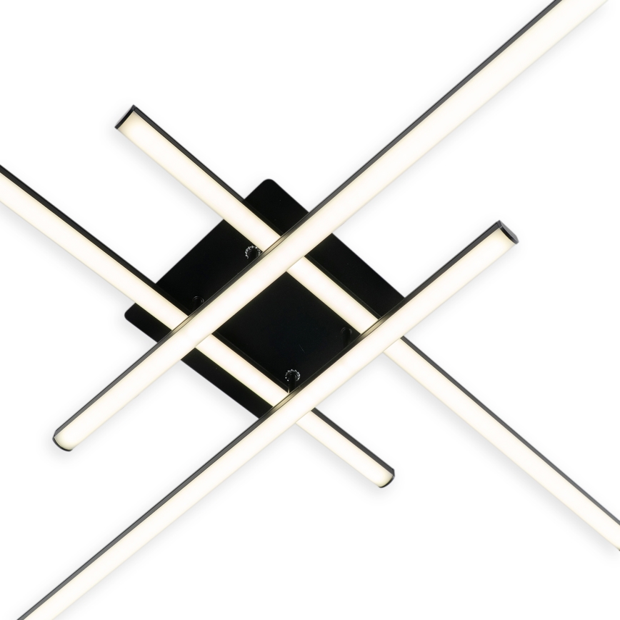 Brilagi - LED griestu gaismeklis STRIPES LED/37W/230V 68x68 cm melns