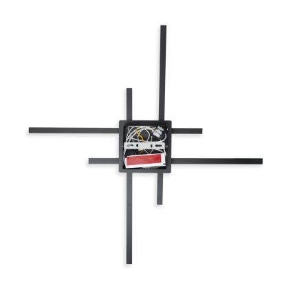 Brilagi - LED griestu gaismeklis STRIPES LED/37W/230V 68x68 cm melns