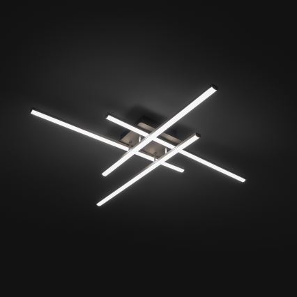 Brilagi - LED griestu gaismeklis STRIPES LED/37W/230V 68x68 cm sudraba krāsā