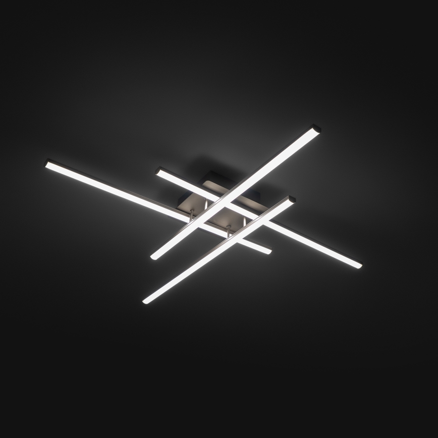 Brilagi - LED griestu gaismeklis STRIPES LED/37W/230V 68x68 cm sudraba krāsā