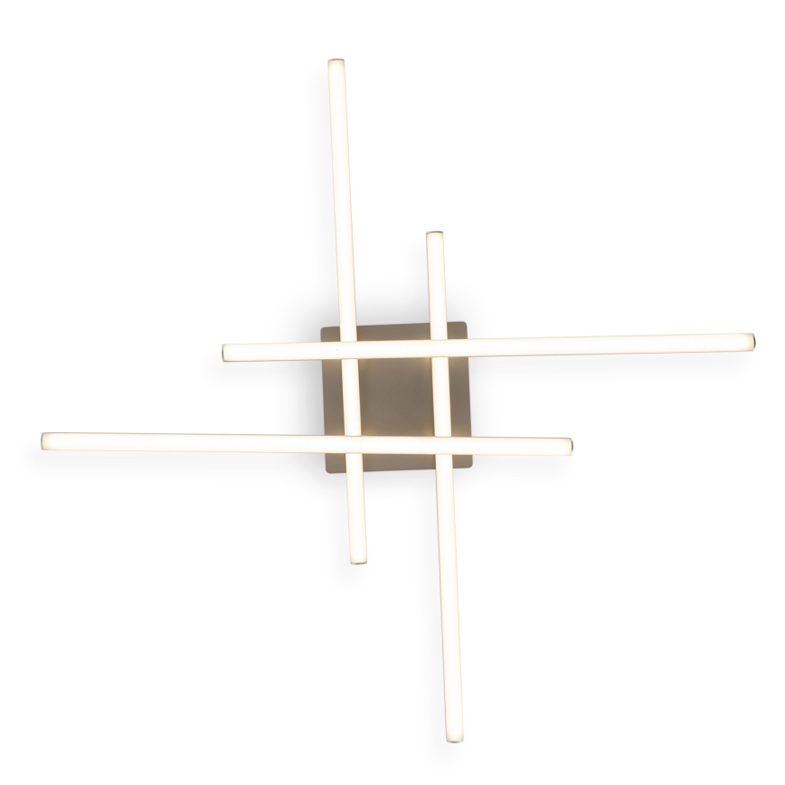 Brilagi - LED griestu gaismeklis STRIPES LED/37W/230V 68x68 cm sudraba krāsā