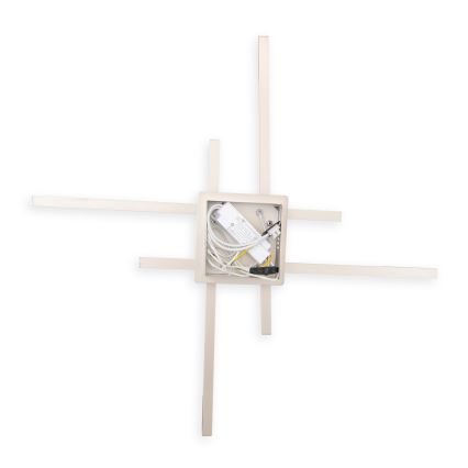 Brilagi - LED griestu gaismeklis STRIPES LED/37W/230V 68x68 cm sudraba krāsā