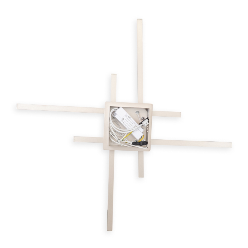 Brilagi - LED griestu gaismeklis STRIPES LED/37W/230V 68x68 cm sudraba krāsā