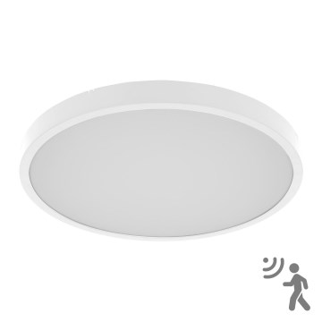 Brilagi - LED griestu gaismeklis vannas istabai ar sensoru ZENNA LED/18W/230V, diam. 29,5 cm, IP44, balts + tālvadības pults