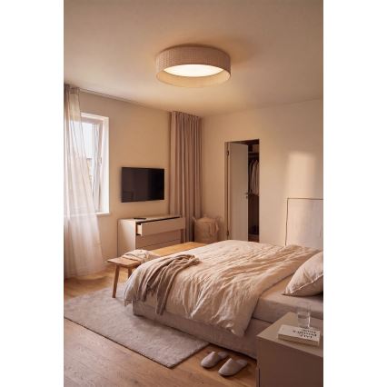 BRILAGI - LED griestu gaismeklis VELVET SIMPLE, 24W, 230V, 3000K, Ø 45 cm, bēšs