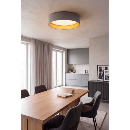 BRILAGI - LED griestu gaismeklis VELVET SIMPLE LED/24W/230V 3000K Ø 45 cm pelēka/zelta