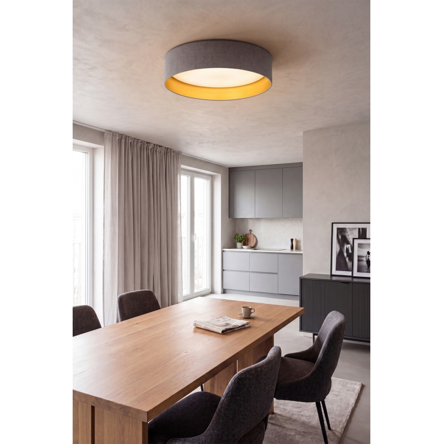 BRILAGI - LED griestu gaismeklis VELVET SIMPLE LED/24W/230V 3000K Ø 45 cm pelēka/zelta