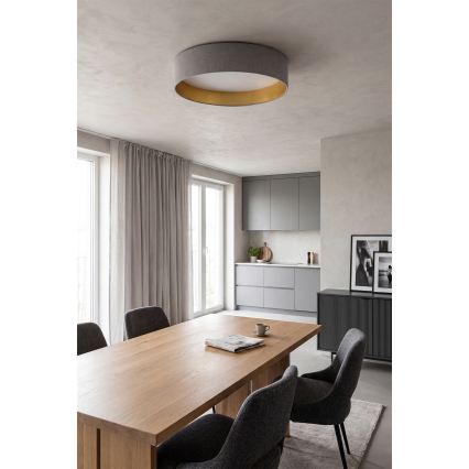 BRILAGI - LED griestu gaismeklis VELVET SIMPLE LED/24W/230V 3000K Ø 45 cm pelēka/zelta